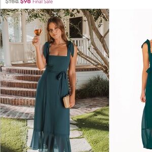 Show Me Your MuMu Teal Midi Dress